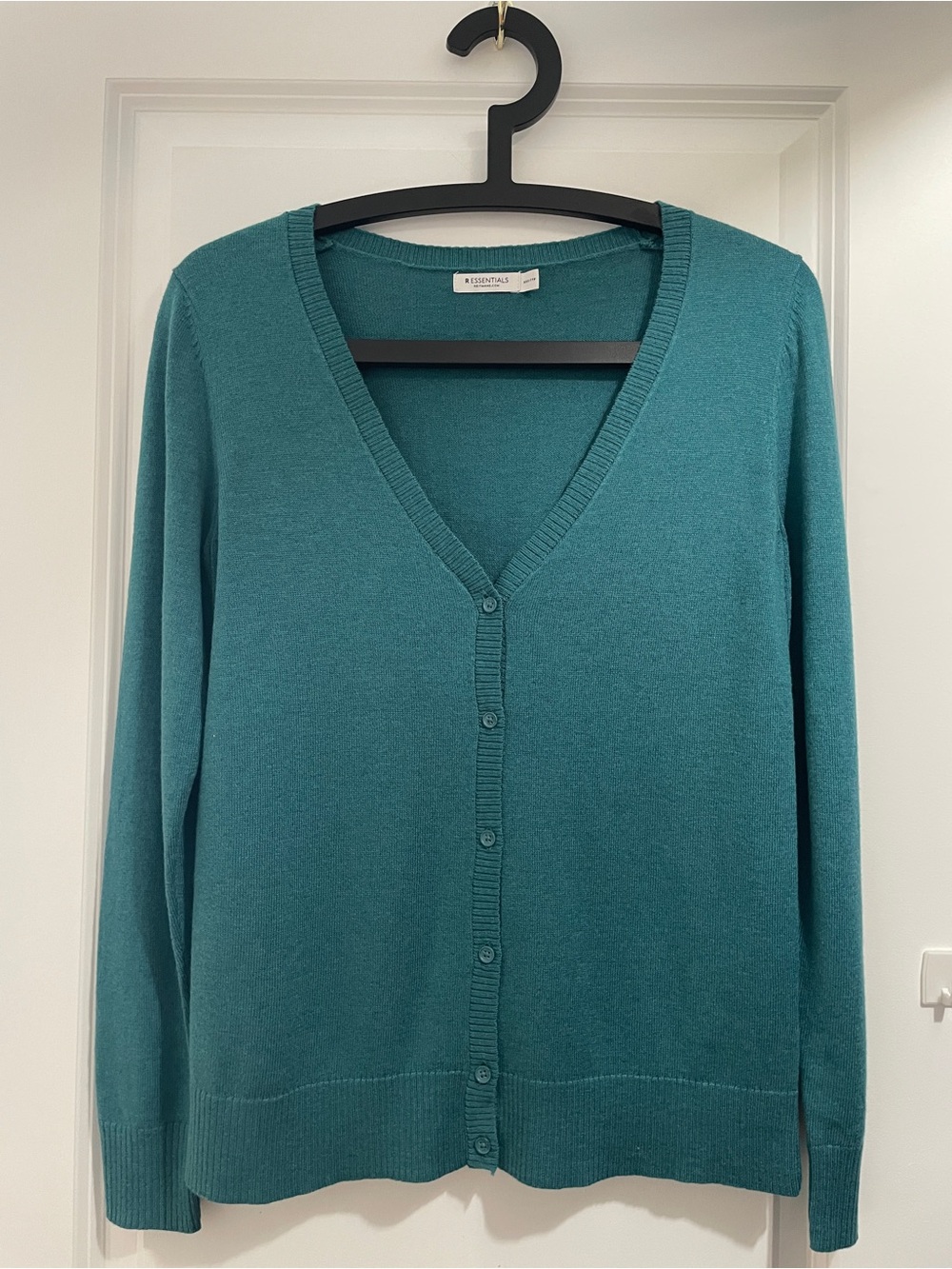 Reitmans Teal V-Neck Button Cardigan